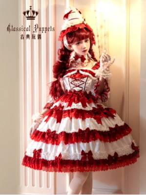 Rose Light Cream Hime Lolita Dress OP by Classical Puppets (CP14)